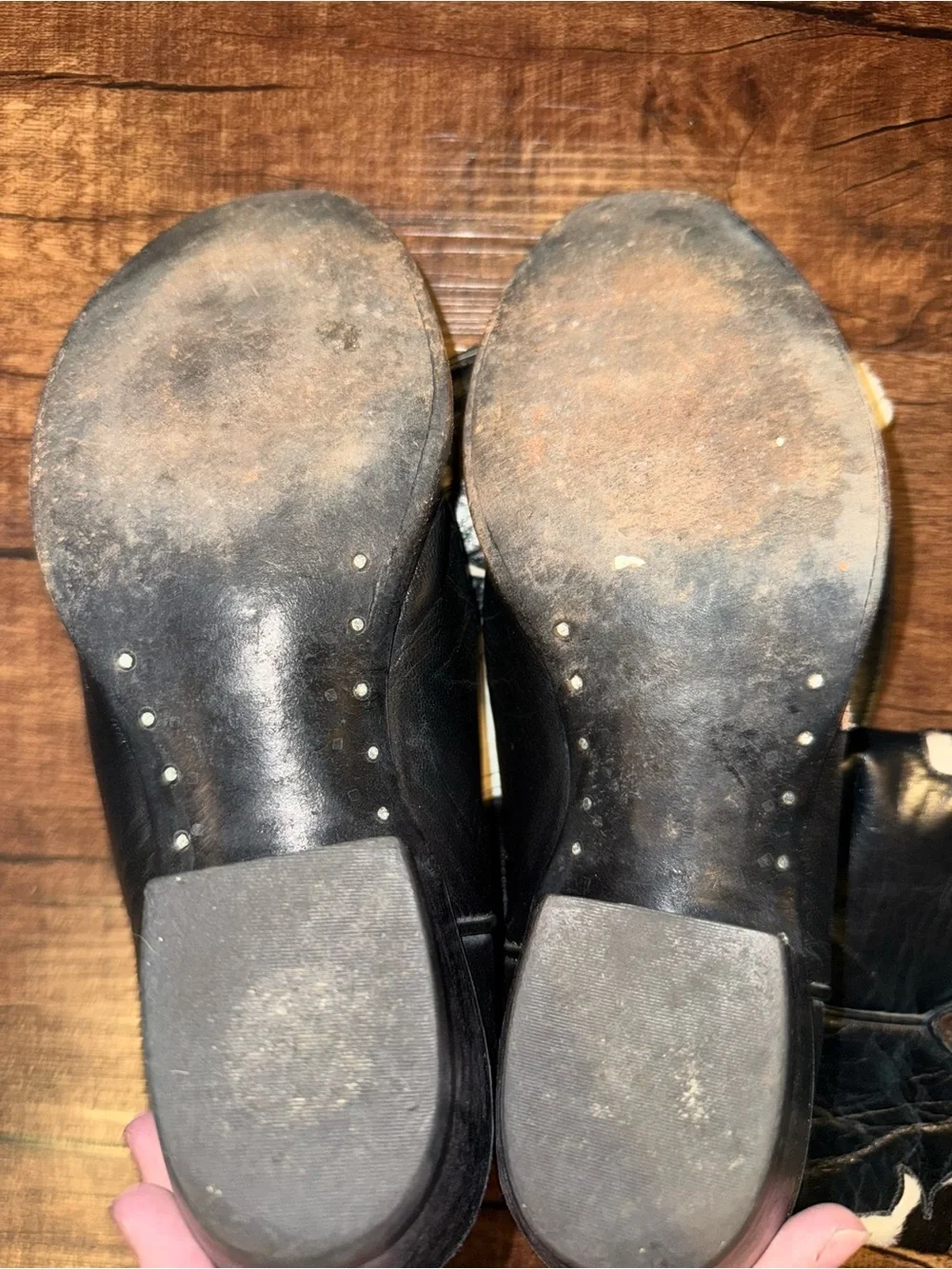 Vintage Larry Mahan Black Leather Cowboy Boots – Men’s Size 9D
